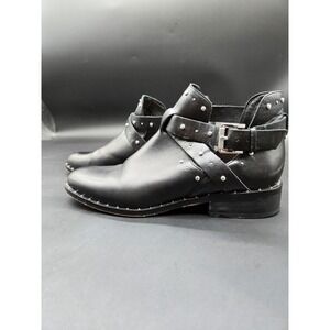 Halogen Hailey Studded Ankle Boots 8.5M Leather With Buckle